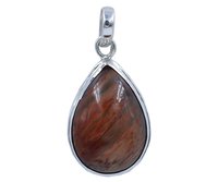 Beautiful Phantom Quartz Stone 925 Silver Pendant