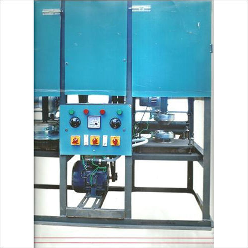 Blue Double Die Fully Automatic Thali Dona Making Machine