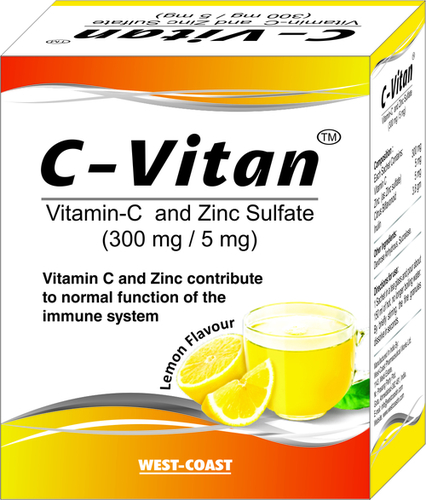 Vitamin-C & Zinc Sulfate (300 mg/5 mg) Sachet