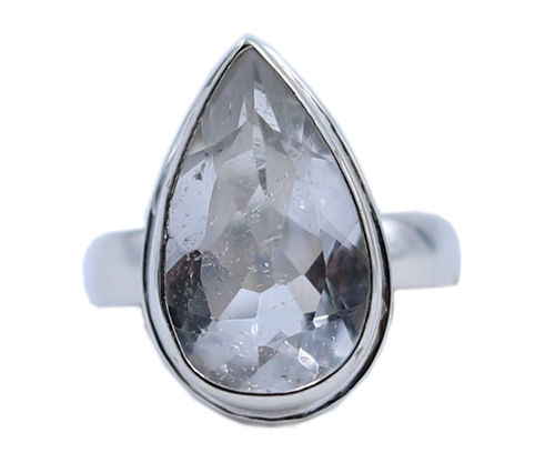 Amazing Satyaloka Quartz Stone 925 Silver Ring