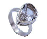 Amazing Satyaloka Quartz Stone 925 Silver Ring