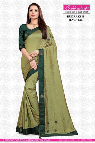 Vichitra Silk Two Tone Bordered Saree