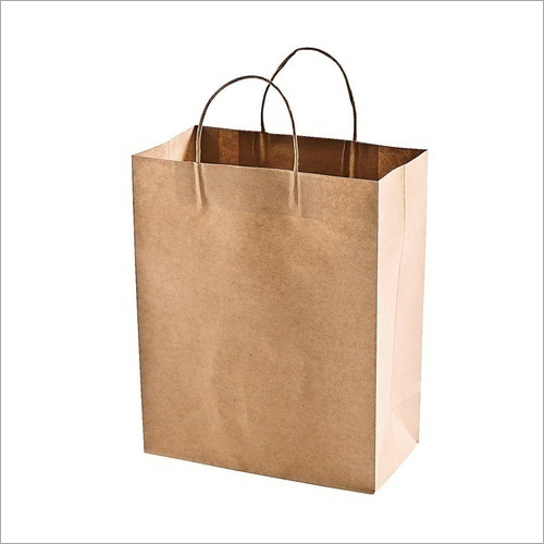 Plain Kraft Paper Bag - Customized Size, Brown Color | Biodegradable, Disposable, Recyclable, Durable for Industrial & Commercial Use
