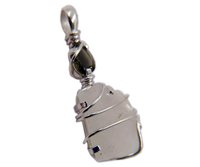 Superb Moldavite & Libyan Tektite Stone 925 Silver Pendant