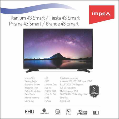 Impex Titatnium 43 inches Smart Television