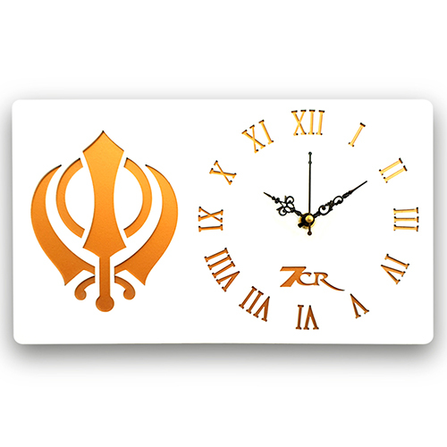 Khanda Shape Roman Wall Clock