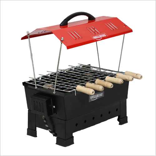 Wellberg Hut Shape Portable Electric And Charcoal Barbeque Grill