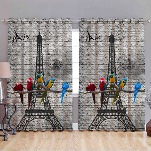 Available In Different Color Eiffel Tower 3d Curtain