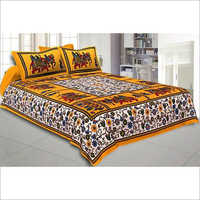 Cotton Printed Bed Sheet - 100% Cotton, Various Sizes & Vibrant Colors | Skin-friendly, Washable, Unique Patterns For Home & Hotel Use