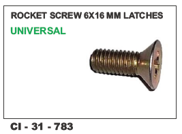 Rocket Screw 6x16 mm Latches Universal