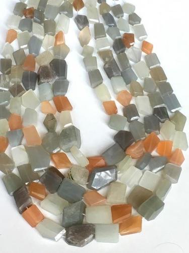 Multi Moonstone Nugget Faceted Beads,Multi Moonstone Step Cut Nuggets Grade: A