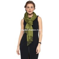 Buy Wool Solid Jacquard Stoles