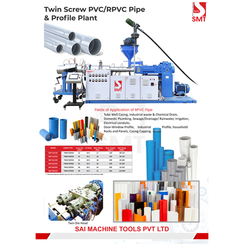 Pvc Pipe Plant (Twin Screw) - Automatic Grade: Automatic