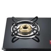 Prestige Magic LP Gas Stove gtmc 02 with Powder Coated Body Glass Glass Top, 2 Brass Burner
