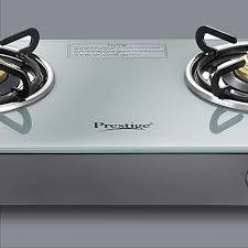 Prestige Jade Gas Stove (GTJ 02 with Powder Coated Body, Glass top, 2 Brass Burner)