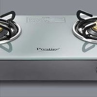 Prestige Jade Gas Stove (GTJ 02 with Powder Coated Body, Glass top, 2 Brass Burner)