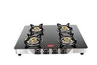 Pigeon By Stovekraft Blaze Blackline Glass 4 Burner Gas Cooktop (black)
