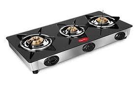 Pigeon by Stovekraft Favourite 3 Burner Line Cook Top Stove, Black