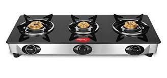 Pigeon by Stovekraft Favourite 3 Burner Line Cook Top Stove, Black