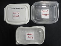 Microwave Food Container - Plastic, 500 Ml Size, Square White Design | Hinged Lid, Microwave Safe, Reusable