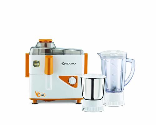 Bajaj Neo JX4 450-Watt Juicer Mixer Grinder with 2 Jars (White/Orange)