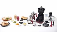 Bajaj Maverick 750-Watt Mixer Grinder with 3 Jars, Food Processor Bowl and Coconut Scraper
