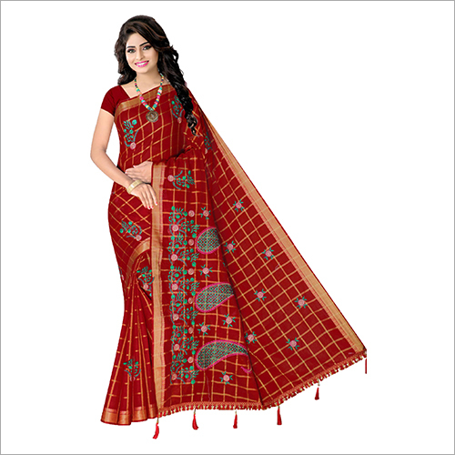 Ladies Cotton Saree - Premium Quality Cotton Fabric, Vibrant Printed Patterns, Year-Round Wear for All Ages
