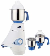 Preethi Blue Leaf Diamond 750-Watt Mixer Grinder with 3 Jars, Blue/White