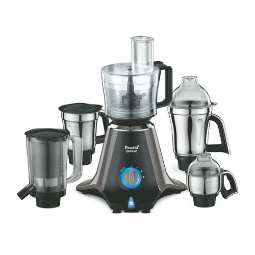 Preethi Zodiac MG 218 750-Watt Mixer Grinder with 5 Jars (Black/Light Grey)