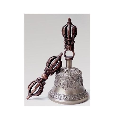 Deradhun Nyingma Bell & Dorje Set - Kirtimukha Design - Antique Style