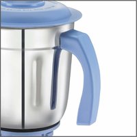Prestige Tez (550 Watt) Mixer Grinder with 3 Stainless Steel Jars, White and Blue
