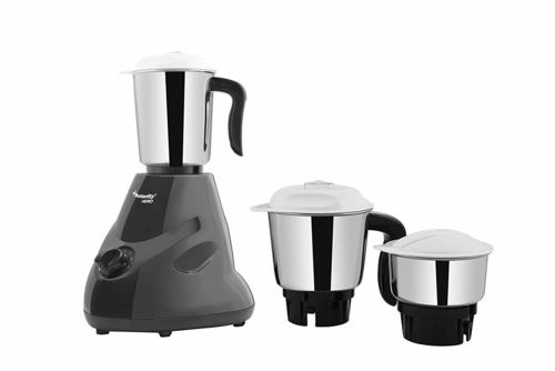 Butterfly Hero 500 - Watt Mixer Grinder With 3 Jars (Grey)