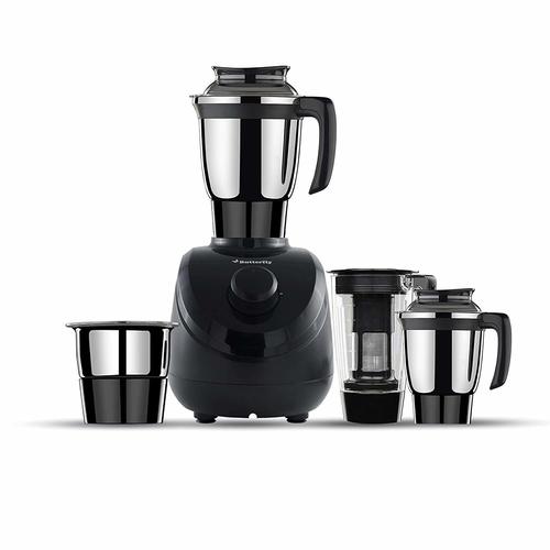 Butterfly Sonic 750-Watt Mixer Grinder with 4 Jars (Black)