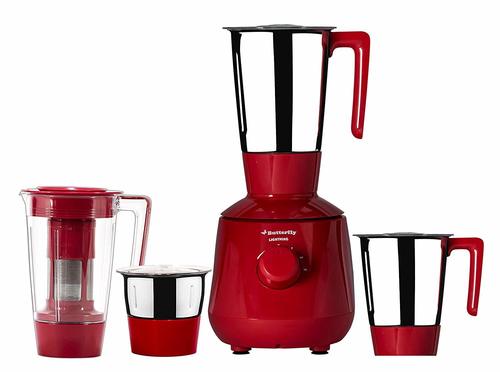 Butterfly Lightning 750-Watt Mixer Grinder with 4 Jars (Red)