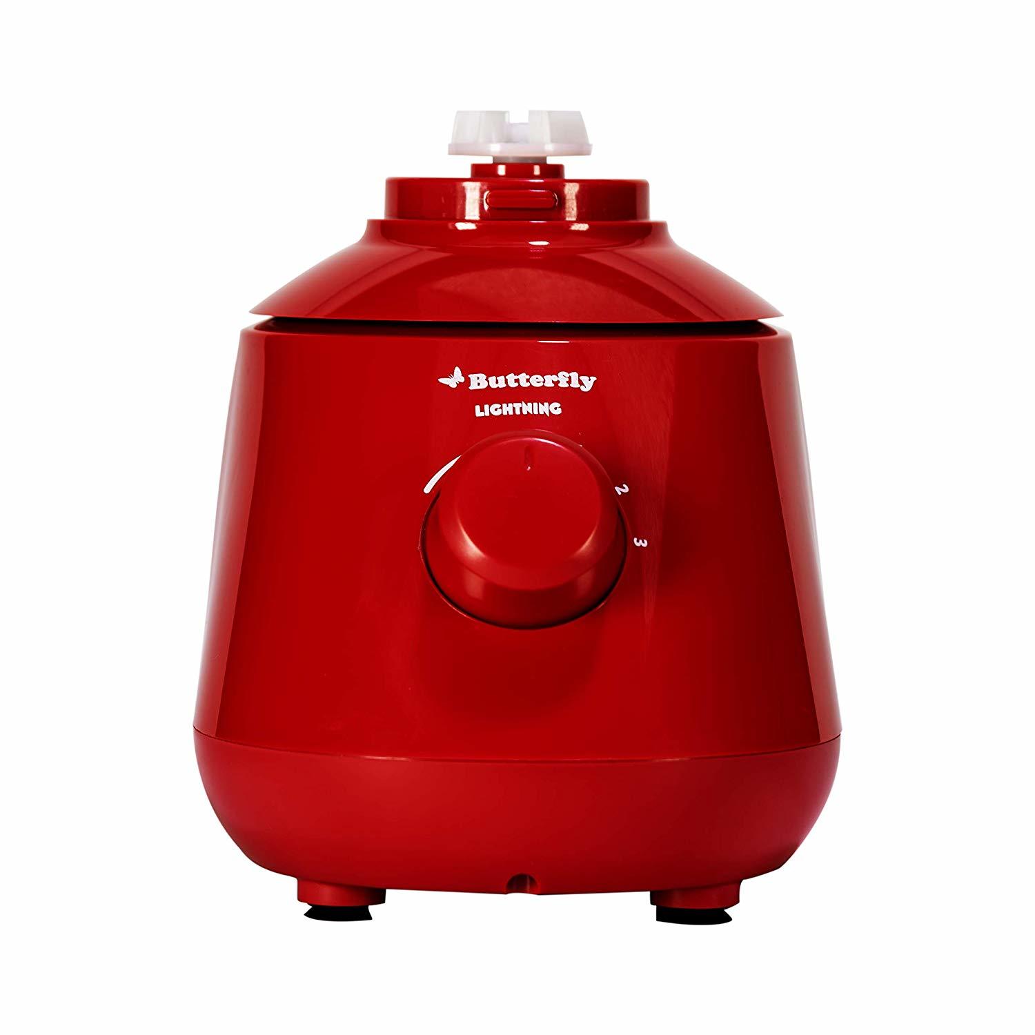 Butterfly Lightning 750-Watt Mixer Grinder with 4 Jars (Red)