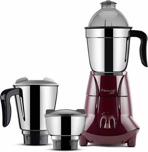 Butterfly Jet 750-Watt Mixer Grinder with 3 Jars (Cherry)