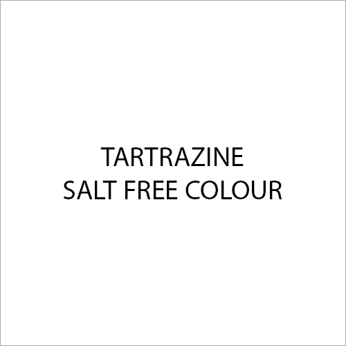 Tartrazine Salt Free Colour