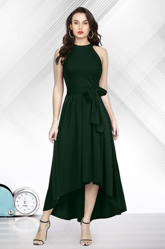 Black Printed Western Dress - Color: 5
