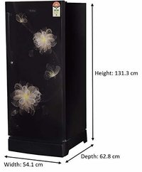 Haier 195 L 5 Star ( 2019 ) Direct-Cool Single Door Refrigerator (HRD-1955PKB-E, Black Blossom)