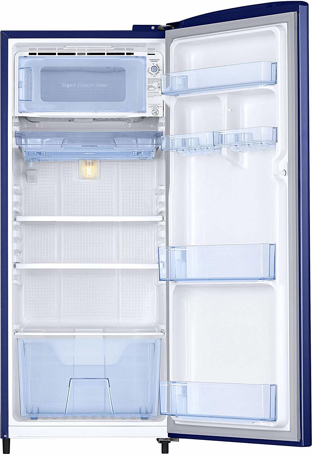 Samsung 192 L 3 Star ( 2019 ) Inverter Direct Cool Single Door Refrigerator (RR20M172ZU2/HL/RR20M272ZU2/NL, Star ( 2019 ) flower blue)