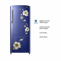 Samsung 192 L 3 Star ( 2019 ) Inverter Direct Cool Single Door Refrigerator (RR20M172ZU2/HL/RR20M272ZU2/NL, Star ( 2019 ) flower blue)
