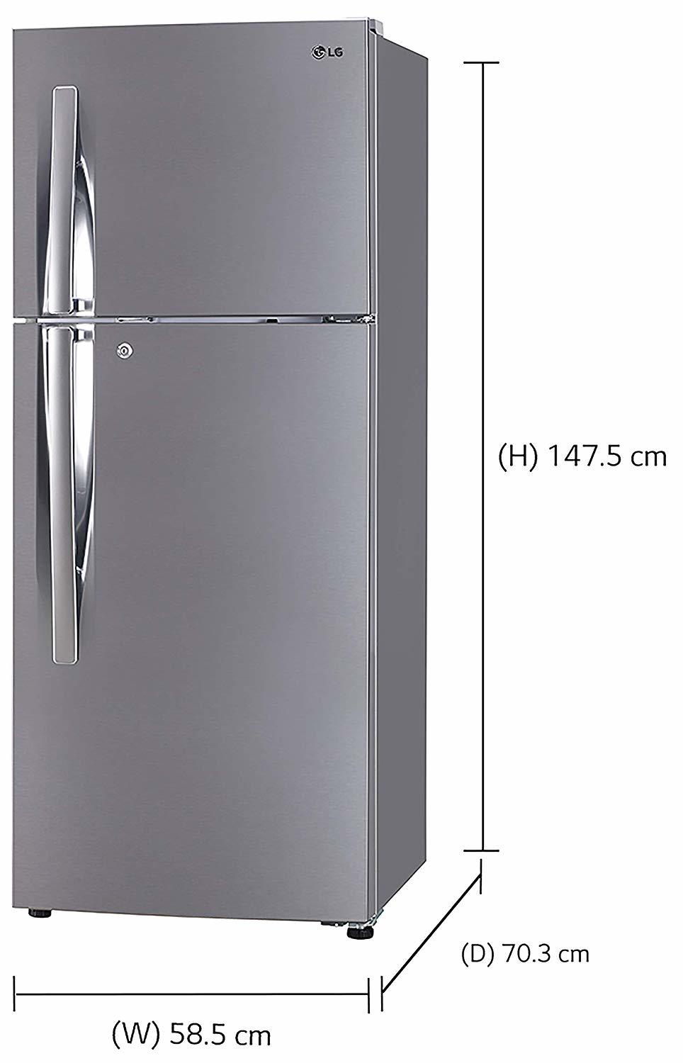 LG 260 L 4 Star (2019) Frost Free Double Door Refrigerator(GL-I292RPZL, Shiny Steel, Smart Inverter Compressor)