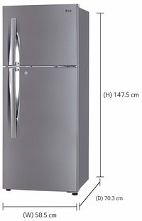 LG 260 L 4 Star (2019) Frost Free Double Door Refrigerator(GL-I292RPZL, Shiny Steel, Smart Inverter Compressor)