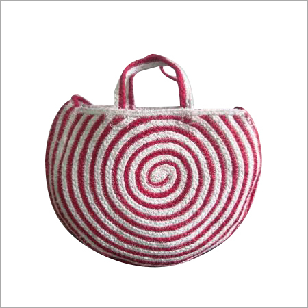 Available In Different Colour Designer Braided  Cotton/ Jute Tote Bag