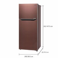 LG 260 L 4 Star ( 2019 ) Frost-Free Frost-Free Double-Door Refrigerator (GL-C292SASX, Amber Steel)
