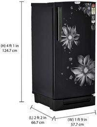 Godrej 190 L 5 Star (2019) Inverter Direct-Cool Single Door Refrigerator (RD EPRO 205 TDI 5.2 PRL BLK, Pearl Black, Base Stand with Drawer, Inverter Compressor)
