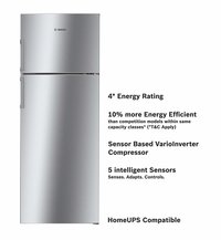 Bosch 347 L 4 Star Frost Free Double Door Refrigerator(KDN43VL40I, Inox, Inverter Compressor)