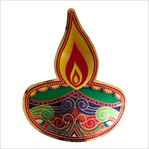 Diwali Diya Paper Sticker