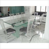Glossy 8 Seater Acrylic Dining Table Set