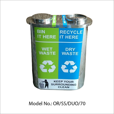 Stainless Steel Duo Dustbin